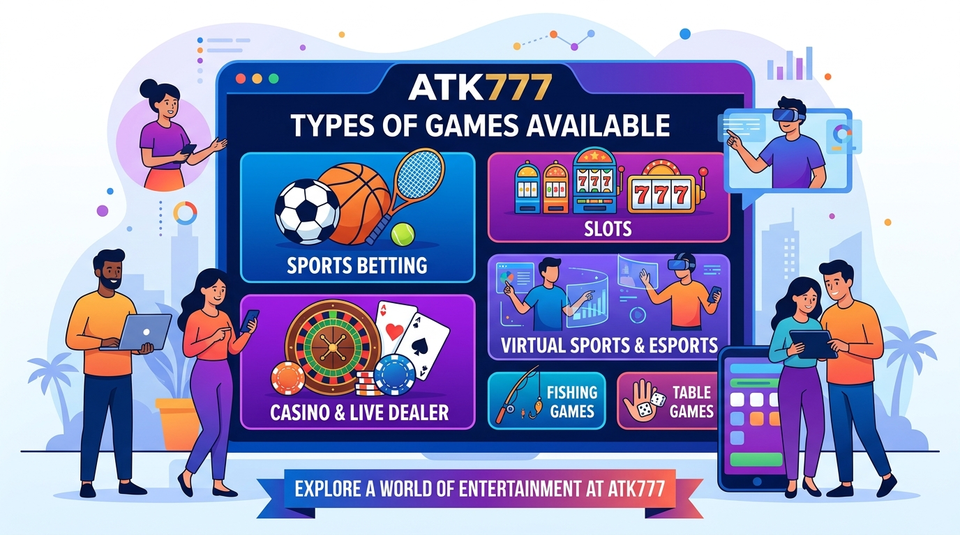 ATK777 တွင် ရရှိနိုင်သော ဂိမ်းအမျိုးအစားများ